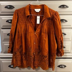 NWT XL Anthropologie Blouse